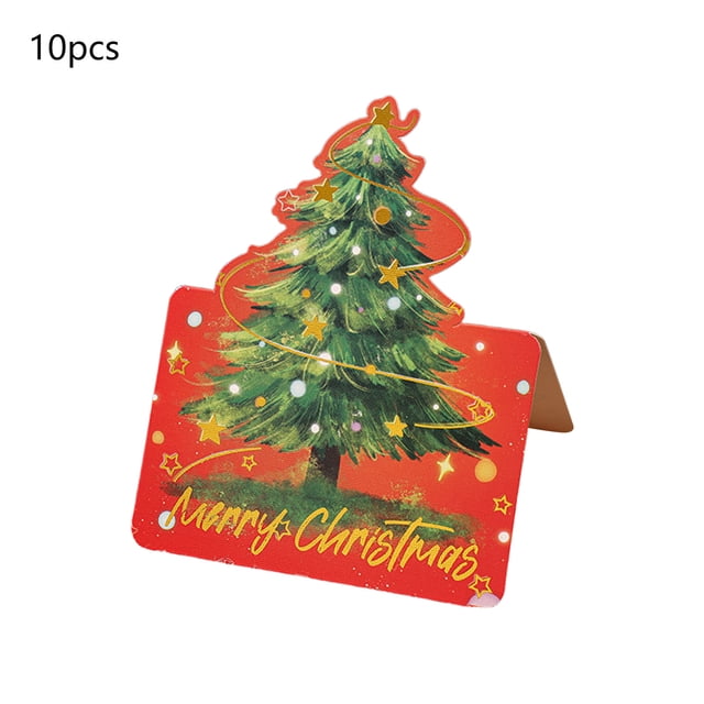 Gift Cards Christmas Christmas Christmas Tree Stamping Greeting Cards Flower Shop Baking Gift Giving Small Cards Message Cards Small Christmas Tree