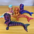 thumbnail image 4 of Plastic 3D Printed Mermaid Figurine Multi-jointed Movable Animal Simulation Model 6 Colors Mermaid Desktop Ornaments Home Decor, 4 of 7