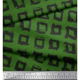 thumbnail image 3 of Soimoi Green polyester Crepe Fabric Square Geometric Printed Craft Fabric by the Yard 52 Inch Wide, 3 of 3
