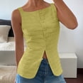 thumbnail image 4 of Neewe Womens Loose Fit Casual Flowy Tank Tops Trendy Sleeveless Summer Tops Clothes Spring Outfits 2026-Yellow 2XL, 4 of 6