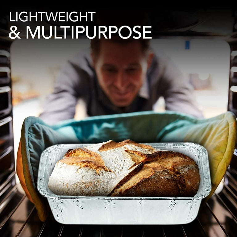1 1/2 lb. Aluminum Foil Loaf Pan - Disposable Bread Baking Tin 50