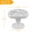 thumbnail image 3 of 4 Pieces Set Drawer Pulls Handle Square Wardrobe Cabinet Knobs with Stainless Steel Screws Furniture Kitchen Decor, 3 of 5