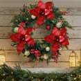 thumbnail image 7 of Luoshdecor Christmas Poinsettia Glitter Flowers with Stems Ornaments for Christmas Tree Party Decorations, 7 of 7