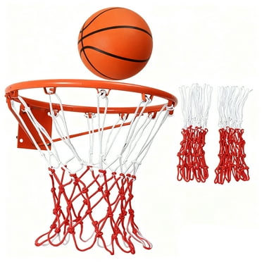 2 Reti Da Basket Pesanti Per Tutte Le Stagioni - 8 Anelli, Adatte Per Canestri Standard Indoor E Outdoor, Per Palestra E Piscina