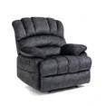 thumbnail image 5 of Extra Large Manual Recliner Chair, Soft Fabric Overstuffed Reclining Single Sofa Chair with Adustable Backrest Footrest and Two Side Pockets, for Living Room Bedroom, 5 of 7