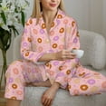 thumbnail image 6 of Bingfone Womens Pajama Sets Donuts Print,Long Sleeve Loungewear Pajamas Set-Medium, 6 of 8