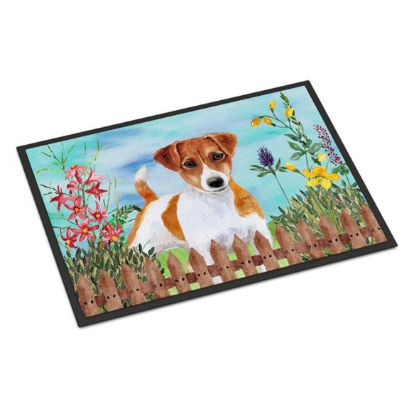 Jack Russell Terrier Spring Indoor or Outdoor Mat - 18 x 27 in.