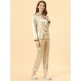 thumbnail image 2 of Conjuntos de pijama para mujer Ropa de dormir de manga larga con botones Traje de noche suave para mujer Conjuntos de salón Pj Amarillo claro M, 2 of 5