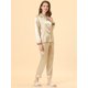 thumbnail image 2 of Conjuntos de pijama para mujer Ropa de dormir de manga larga con botones Traje de noche suave para mujer Conjuntos de salón Pj Amarillo claro XS, 2 of 5
