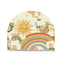 Yayeee Napkin Holder for Table Set of 2 Kitchen Paper Tissue Organization, Beige Clouds