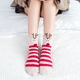 thumbnail image 1 of Brown Socks 6 Pairs Of Christmas Coral Fleece Three-dimensional Home Socks, 1 of 5