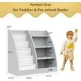 thumbnail image 6 of 4 Tier  Bookshelf Set of 2,4 Layer Sling  Book Shelf for  Rooms,Wood Children Bookcase, Storage Book Rack,Toddler Bookshelf, Book and Toy Organizer,Book Display Shelf for Nursery, 6 of 13