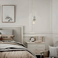 thumbnail image 2 of TOMIYA White Wood Swag light Bedroom Plug in Hanging Lamp with Cord Dimmer Switch 11.5FT, 2 of 8