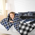 thumbnail image 5 of Feelyou Wildlife Reindeer Moose Bedding Comforter Set, Checkered Buffalo Plaid Twin Comforter Sets, Navy Vintage Farmhouse Reversible Bedding Set, Breathable Home Decor, 2-Piece, 5 of 9