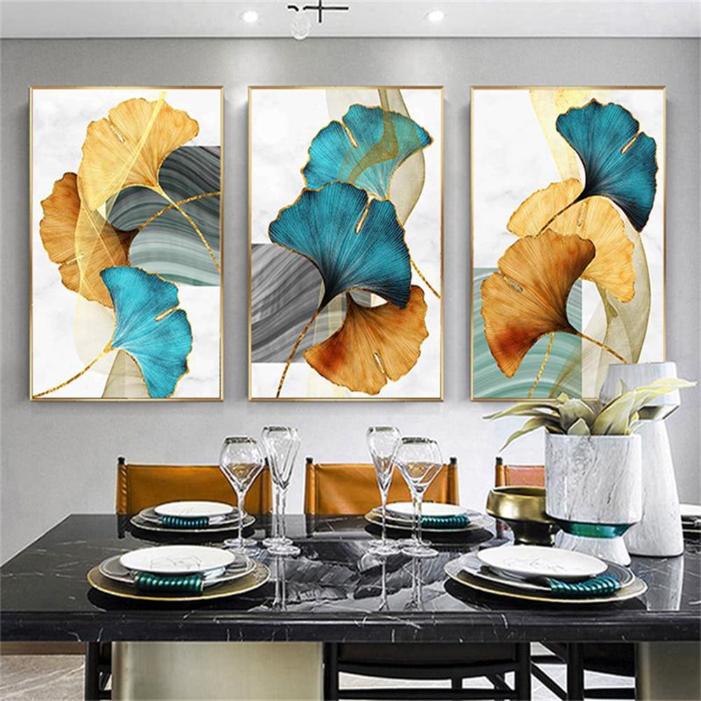 Abstract Heart Sun 5 piece Canvas Wall Art Picture Printed Home Decor 