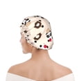 thumbnail image 6 of Yiaed Panda Ice Creams Donuts Print Reusable Shower Cap & Bath Cap & Lined, Oversized Waterproof Shower Caps Designed for all Hair Lengths, 6 of 7
