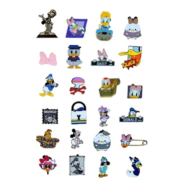 Donald & Daisy Duck Themed 6 Disney Trading Pins ~ Randomly Assorted ~ Brand New