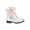 thumbnail image 2 of Wonder Nation Toddler Girls' Silver Tone Cowboy Boots with Fringe, 2 of 5