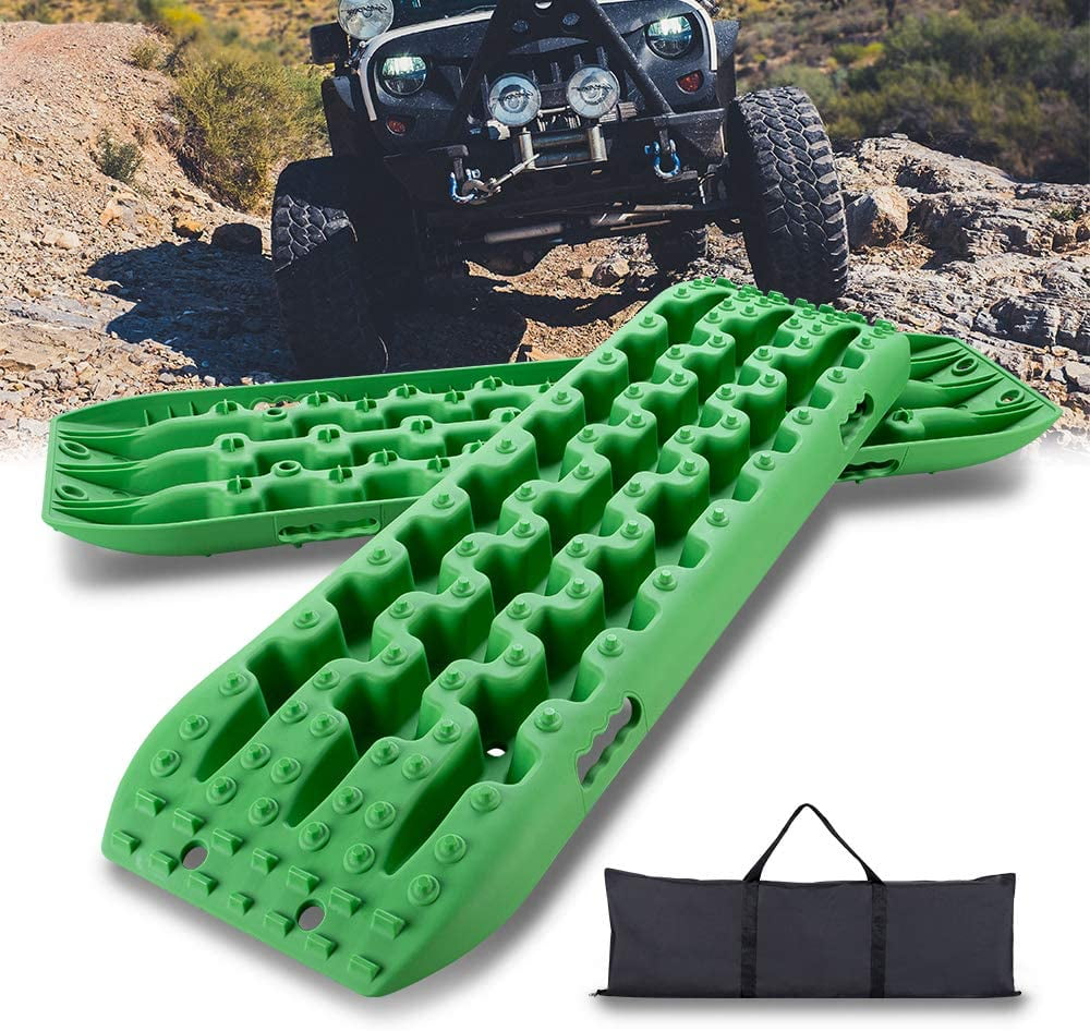 2Gen+Tie Down Straps Sand BIGTUR Off-Road Traction Boards 2 Pcs Recovery Tracks Traction Mat+Mounting Pins for 4X4 Jeep Mud Snow Traction Ladder-Black Tire Traction Tool Blue 