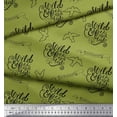 thumbnail image 2 of Soimoi Green Cotton Duck Fabric Text & Bird Tribal Decor Fabric Printed Yard 42 Inch Wide, 2 of 3