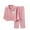 Hot Pink, variant on Odeerbi 3-16 Years Toddler Boys Girls Cotton Pajamas Notched Lapel Long Sleeve Tops Pants Set Soft Loungewear Solid Color Sleepwear Two-piece Pajama Sets Toddler Boys Girls Clothes