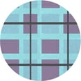 thumbnail image 1 of Ahgly Company Machine Washable Indoor Round Transitional Slate Blue Grey Blue Area Rugs, 5' Round, 1 of 7