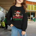 thumbnail image 2 of XQYLOS Kids Funny Christmas Sweatshirt Santa Claus Graphic Long Sleeve Crewneck Pullover Top for Toddler Girls Boys 3-14T, 2 of 6