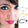 thumbnail image 2 of Anillos para la nariz de acero inoxidable Sunnimix 3 lotes color negro dorado plateado, 2 of 6