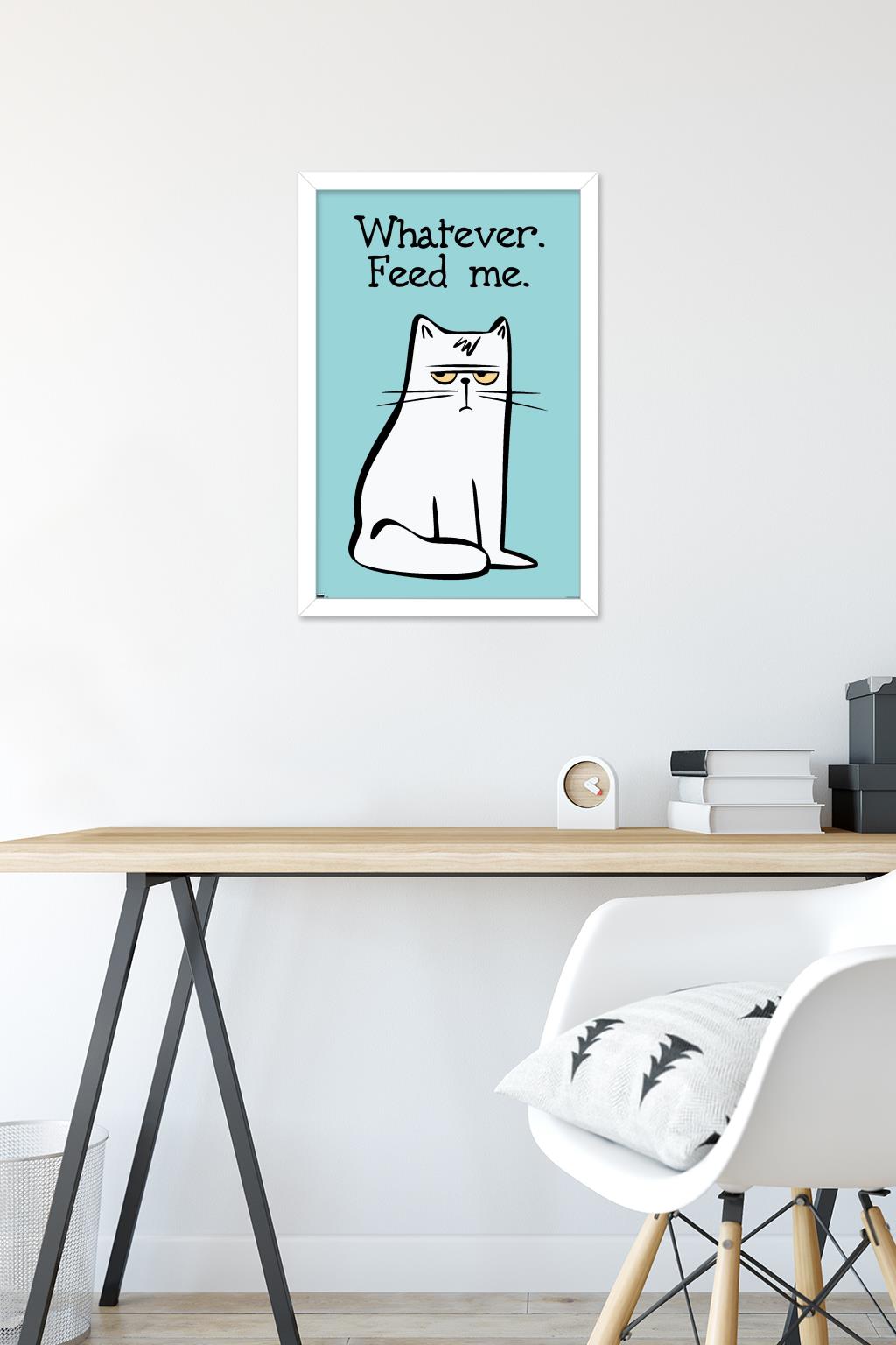 Whatever Feed Me Wall Poster, 14.725" x 22.375" Framed