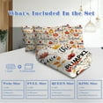 thumbnail image 6 of Pumpkin Autumn Leaves Design Quilt Set 3 Pieces King Size All Seasons Bedding Quilt Bed Set with 2 Pillowcases for Kids Teens Adults Bedroom Decor Thanksgiving, 6 of 12