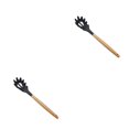 thumbnail image 1 of relayinert Kitchenware Wooden Handle Silicone Shovel Spoon Colander Brush Spatula Tool Spaghetti spoon 2Set, 1 of 6