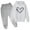 White, variant on ShomPort Kids Sweatsuit Solid Color Long Sleeve Hooded Sweatshirts and Jogger Sweatpants Kids Clothes