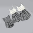 thumbnail image 3 of Combinaison Maman et Moi, Barboteuse Sans Manches à Rayures pour Femmes, Tenue Familiale Assortie en Polyester Doux pour Tenue Décontractée, 3 of 4