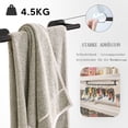 thumbnail image 4 of 5-Piece Self-Adhesive Kit for Bathroom & Kitchen - No Drilling Needed! Includes Toilet Paper Holder, Rings, Hooks & Rails Stainless Steel Towel Holder Set, 4 of 5