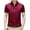 Wine, variant on Iugvhana Mens Zipper Polo Shirts Short Sleeve Moisture Wicking Outdoor Golf Shirt Collared Athletic Tennis Polo Black XXXL