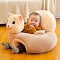 thumbnail image 3 of Baby Sofa Support Chair Soft Plush Cartoon Animals Baby Sitting Chair Learning to Sit Seats without Filled Cotton, 3 of 4