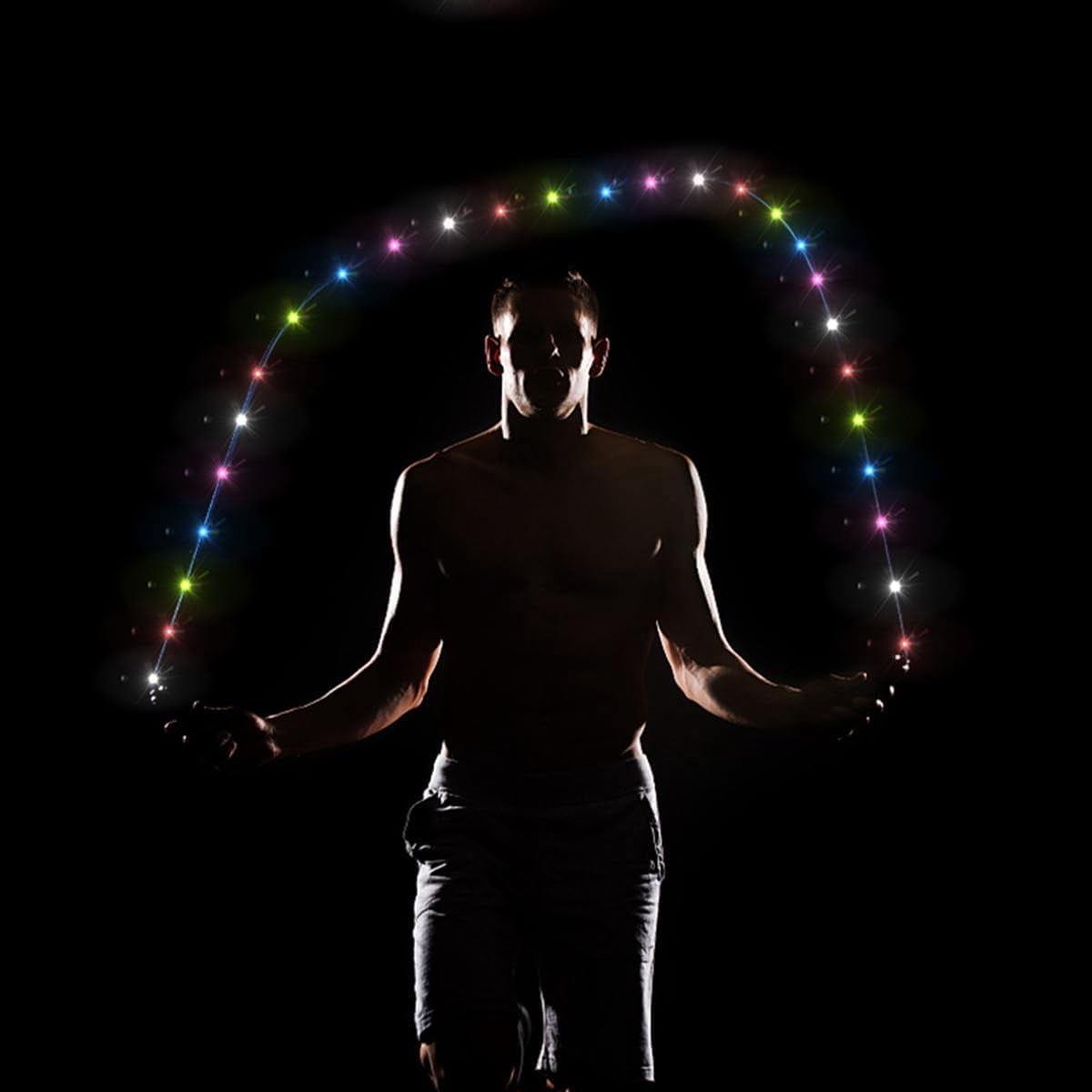 EONQY LED Skipping Rope, Lights Up LED Skipping Rope, Colorful LED Jump Ropes for Women Men and Kids Keeping Fit Training Workout and Weight Loss