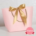 thumbnail image 4 of Bolsa de regalo de 10 piezas Zulema Bolsa de mercancía reutilizable gruesa Asas retorcidas Rosa XS, 4 of 8