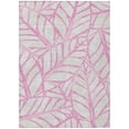 thumbnail image 2 of 5' X 8' Pink And Beige Floral Washable Indoor Outdoor Area Rug, 2 of 5