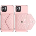 thumbnail image 6 of for iPhone 11 Slim Case with Card Holders and Strap for Women, iPhone 11 Phone Case Wallet PU Leather Kickstand RFID Blocking Flip Shockproof Wallet Case - Pink, 6 of 7