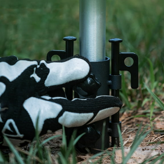 LEXSOMEO 2pcs Outdoor Canopy Pole Holder Adjustable Umbrella Stand Parasol Ground Holder Tent Pole Holder