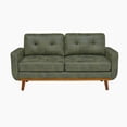 thumbnail image 6 of 65" Modern Minimalist Two-Seater Sofa with Breathable Fabric & Solid Wood Legs, for Living Room Apartment, Green, 6 of 13