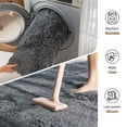 thumbnail image 6 of Sonive 4×6 Feet Fluffy Shaggy Area Rug, Washable Rug Modern Soft Large Neutral Non-Slip for Bedroom Dining Living Room, Dark Grey, 6 of 8