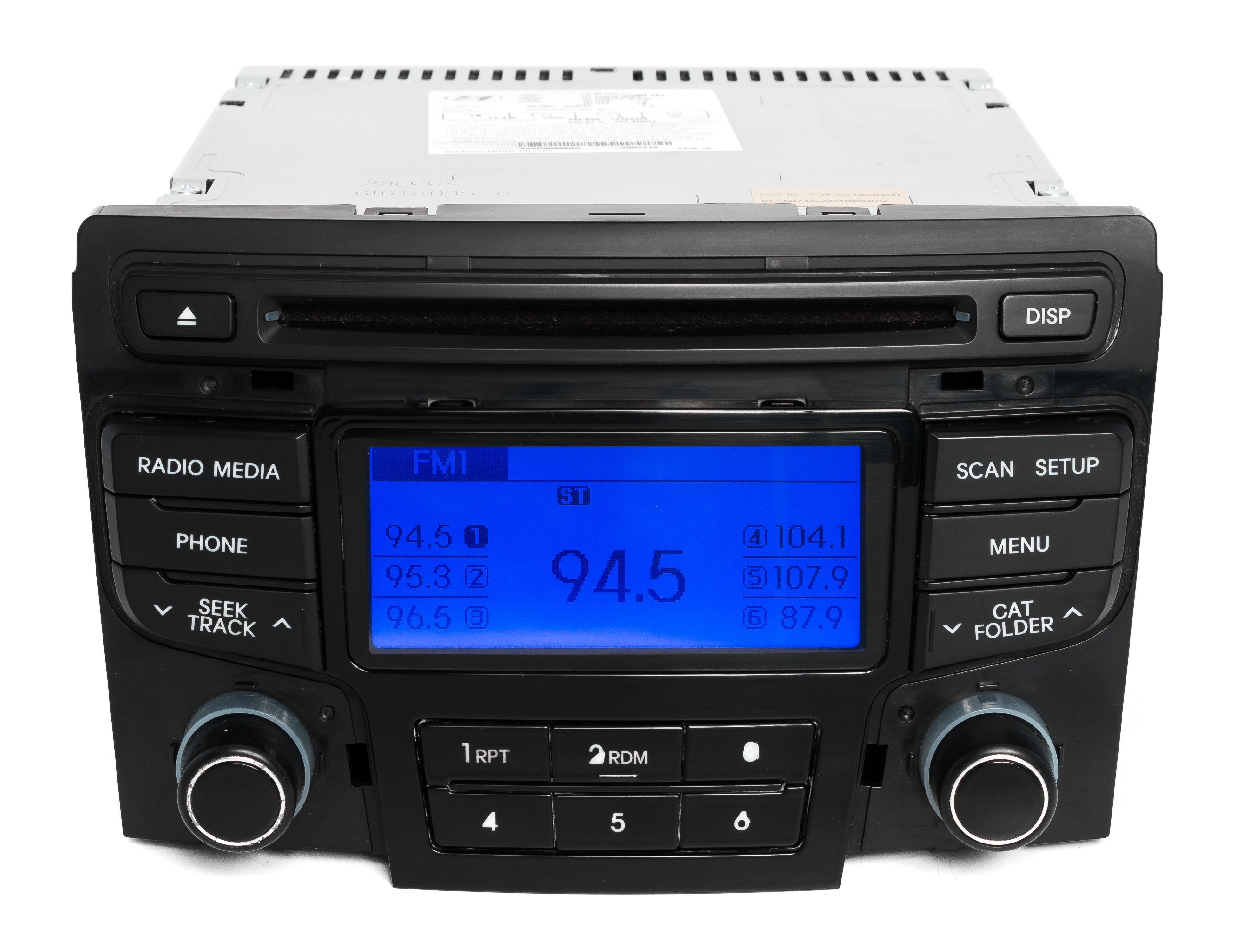 Hyundai Sonata 20122015 Radio AM FM mp3 Single Disc CD w XM 96180