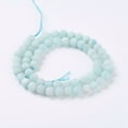thumbnail image 2 of 2strands Natural Amazonite Beads Strands Grade A Frosted Round 6mm Hole: 1mm about 60pcs/strand 14.5 inch, 2 of 3