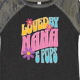 thumbnail image 4 of Inktastic Nana and Pops Love Me Retro Flowered Girls Toddler T-Shirt, 4 of 5