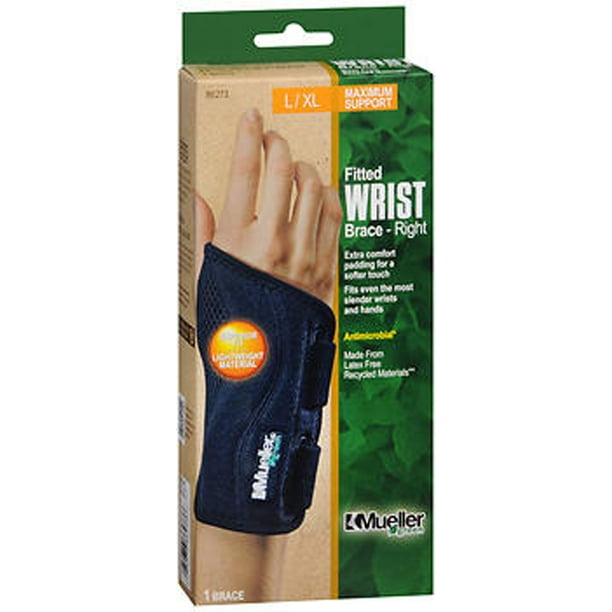 Mueller Green Fitted Wrist Brace, Right, LG/XL 1 ea