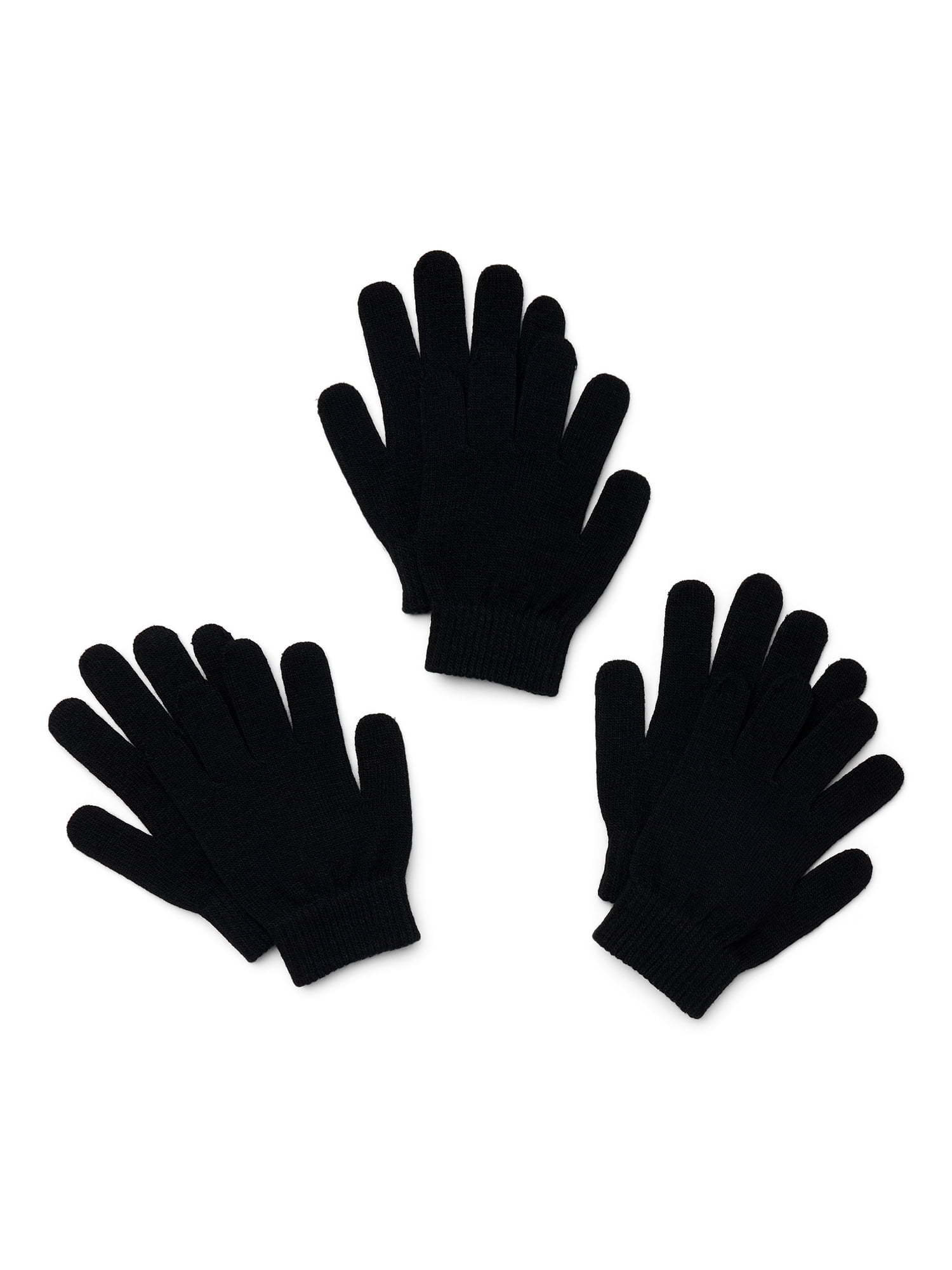 Wonder Nation Boys Knit Gloves, 3-Pack
