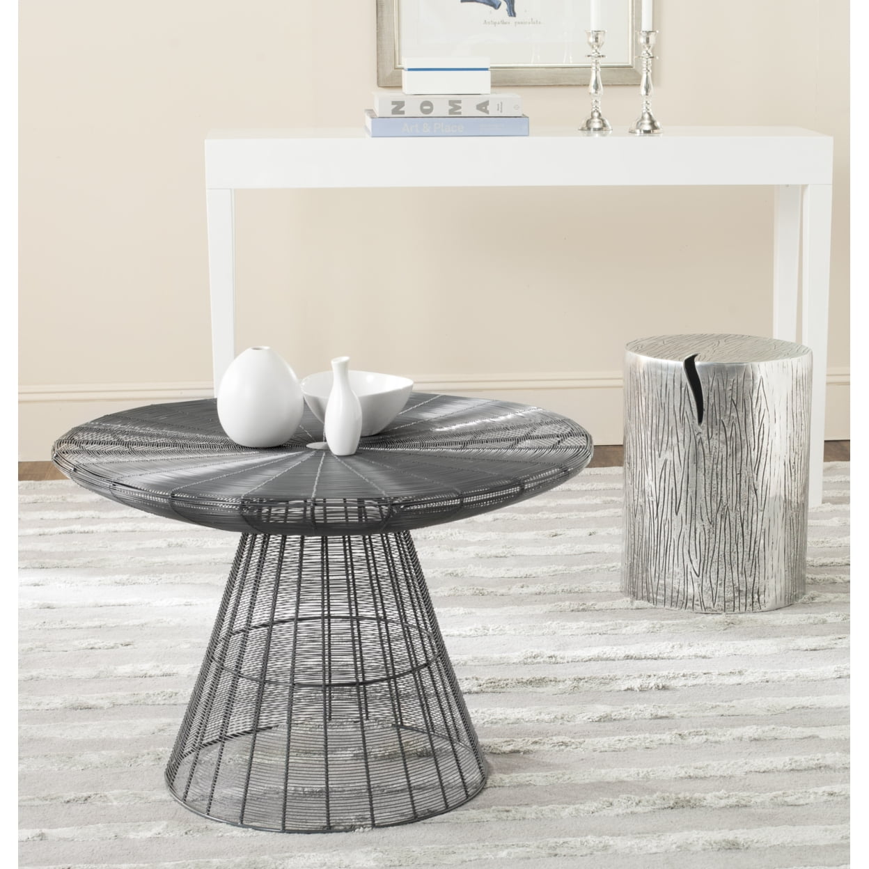 SAFAVIEH Alec Coffee Table Blue - Walmart.com