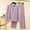 Purple, variant on SuTry Womens Casual Sleepwear Set Soft Cozy Loose Long Sleeve Round Neck Solid Color Pajama Home Loungewear Pajamas for Women Set(Blue,XL)